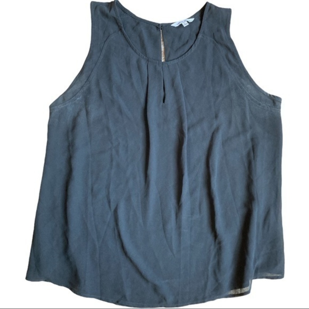 Naked Zebra size large sleeveless black blouse